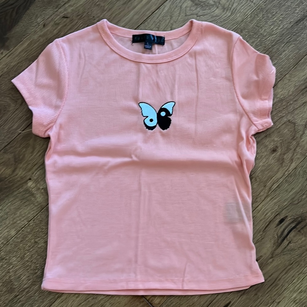 Light orange butterfly shirt